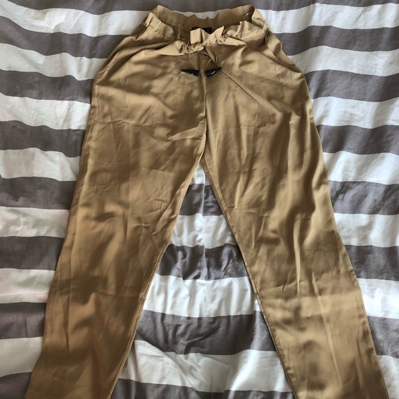 Nasty Gal Paperbag Tapered Pants - Picture 2 of 3